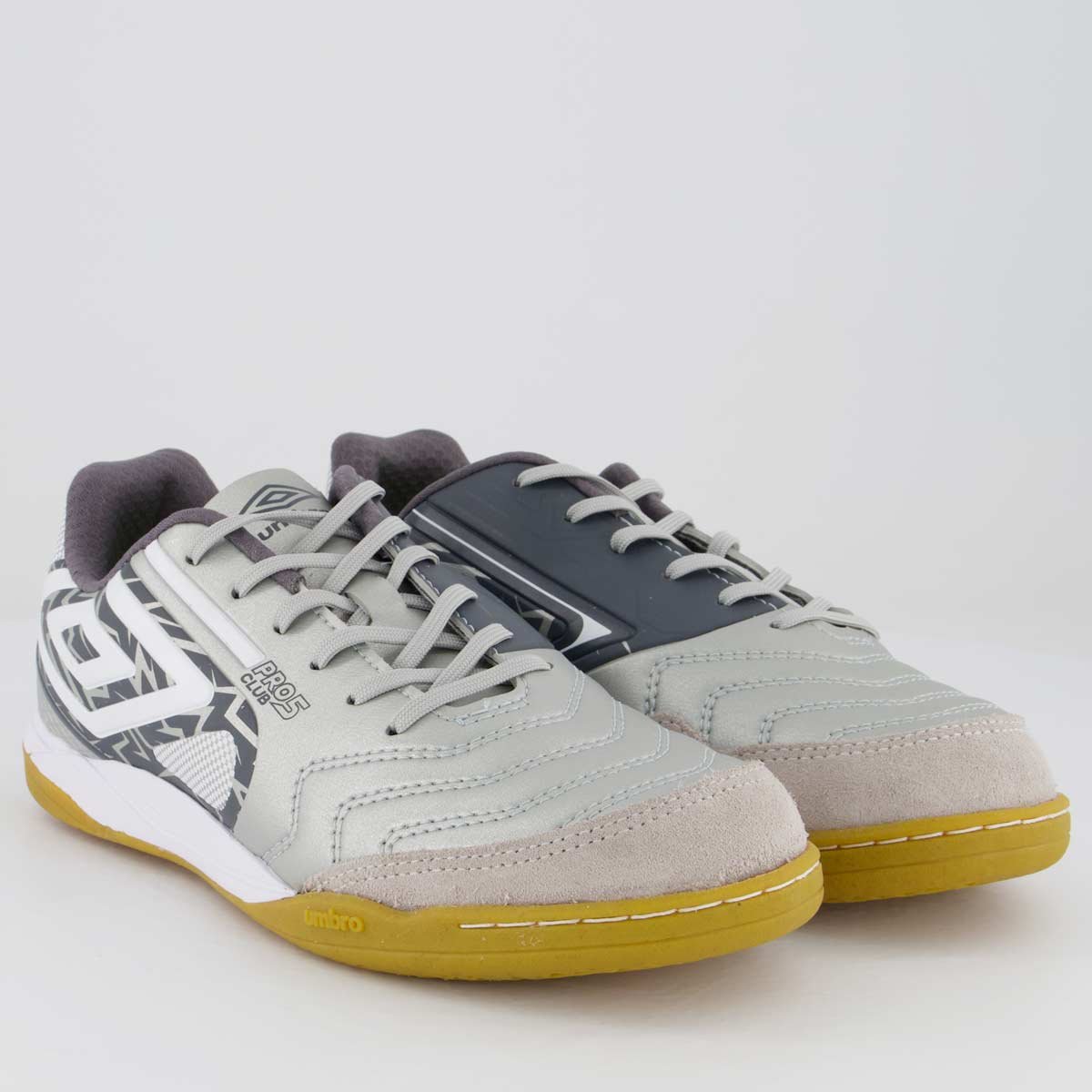 Chuteira Umbro Pro 5 Bump Club Futsal Prata Prata 2