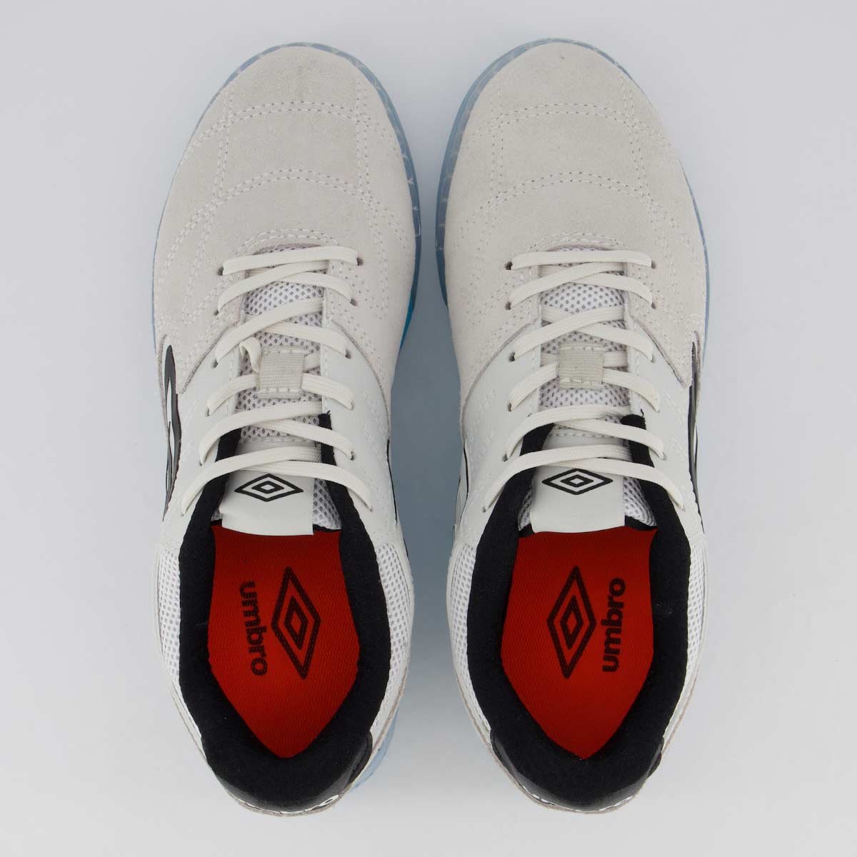 Chuteira Umbro Pro Challenge Futsal Branca e Azul Branco/Azul 4