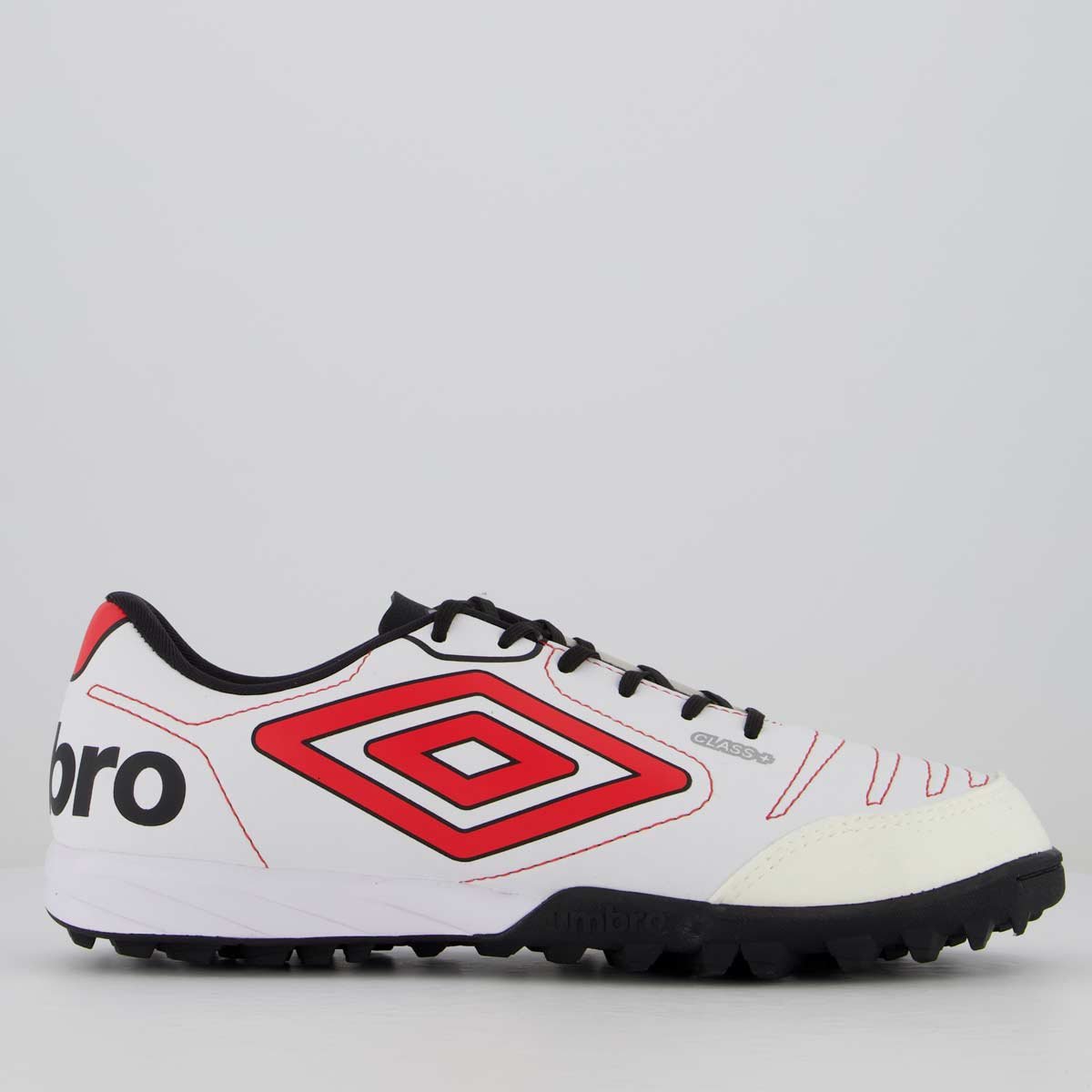 Chuteira Umbro Class+ Society Branca e Vermelha Branco/Vermelho 1