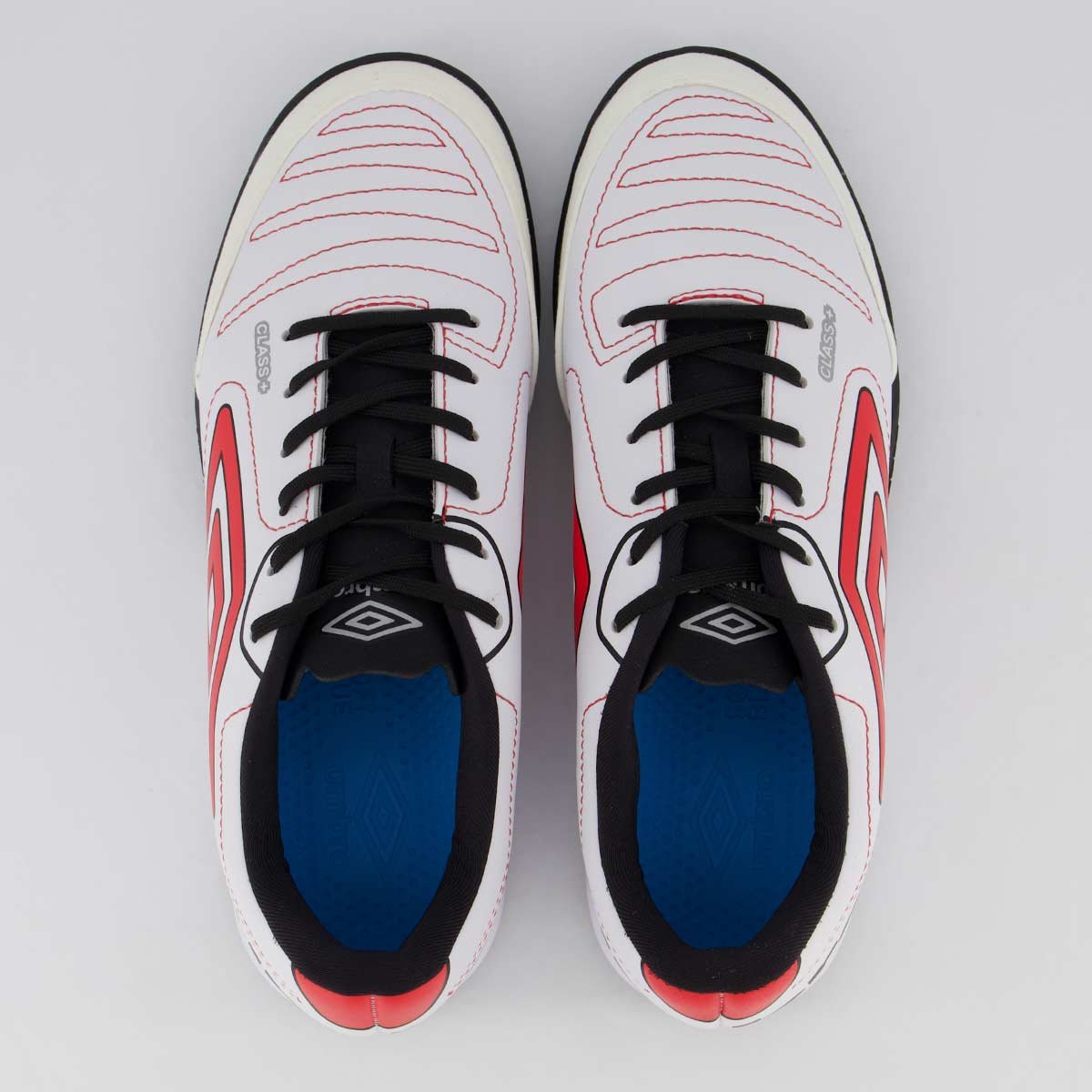 Chuteira Umbro Class+ Society Branca e Vermelha Branco/Vermelho 4