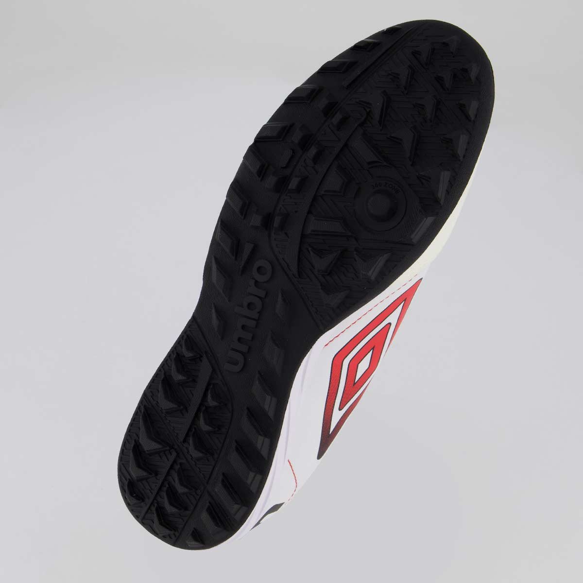 Chuteira Umbro Class+ Society Branca e Vermelha Branco/Vermelho 5