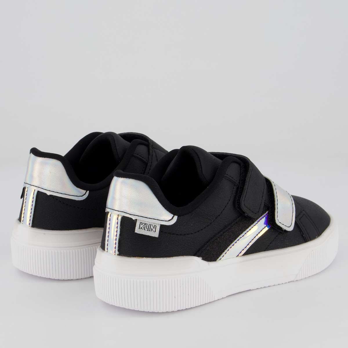 Tênis Klin Sky Holográfico Infantil Preto e Prata Preto/Prata 3