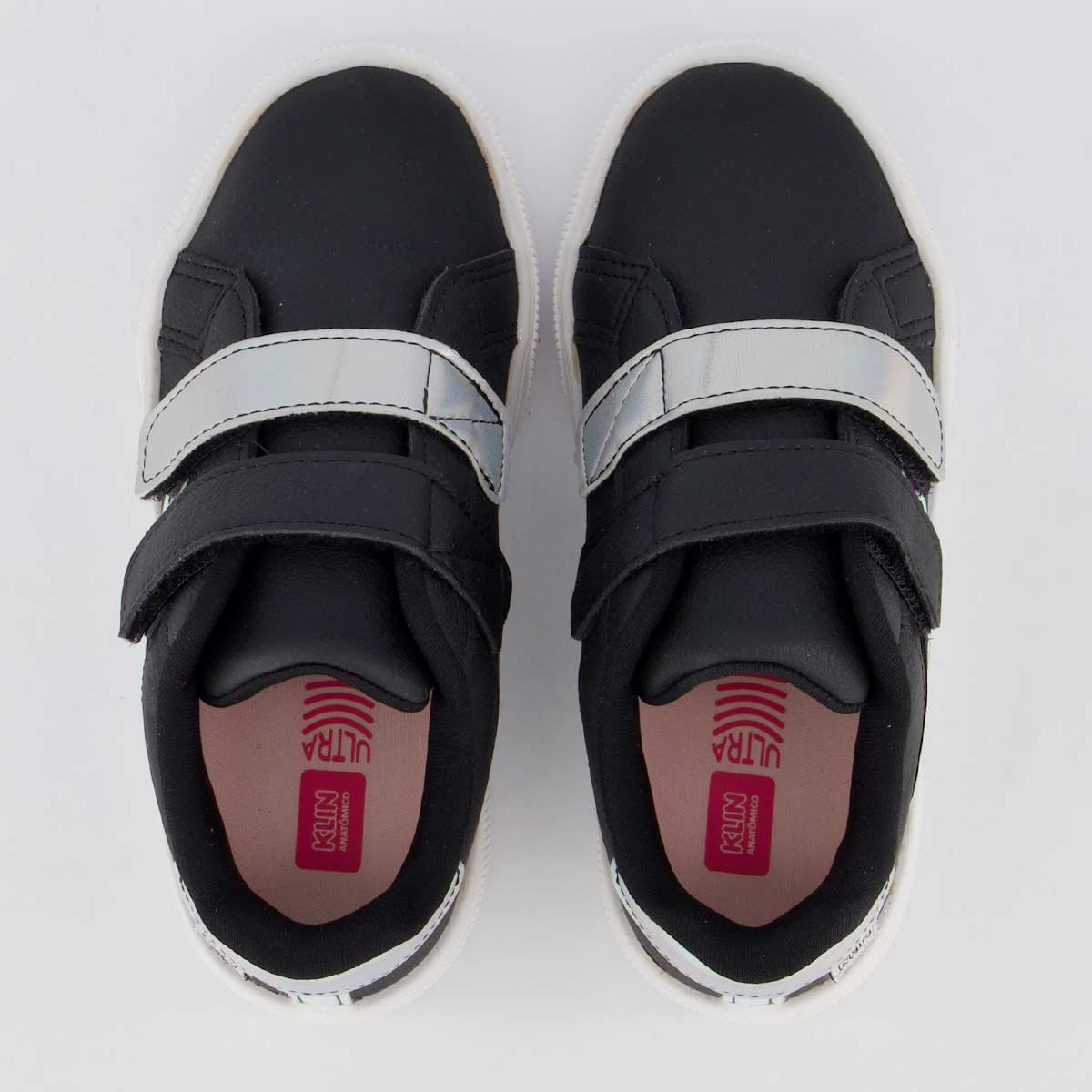 Tênis Klin Sky Holográfico Infantil Preto e Prata Preto/Prata 4