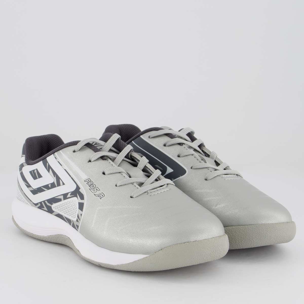 Chuteira Umbro Pro 5 Futsal Juvenil Cinza Cinza 2