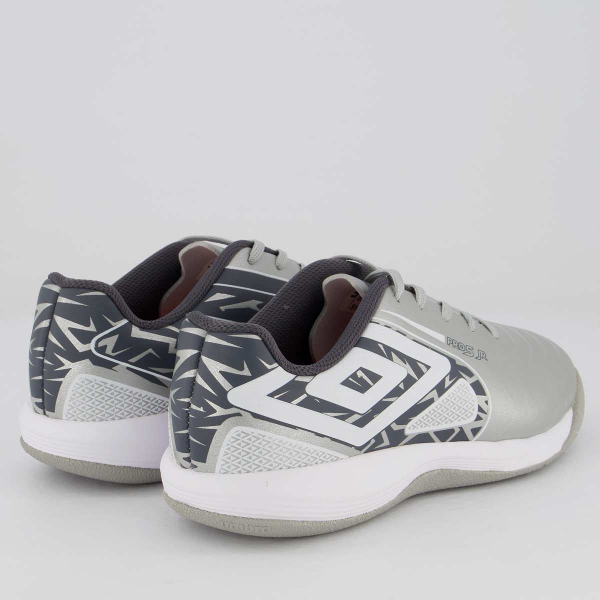 Chuteira Umbro Pro 5 Futsal Juvenil Cinza Cinza 3