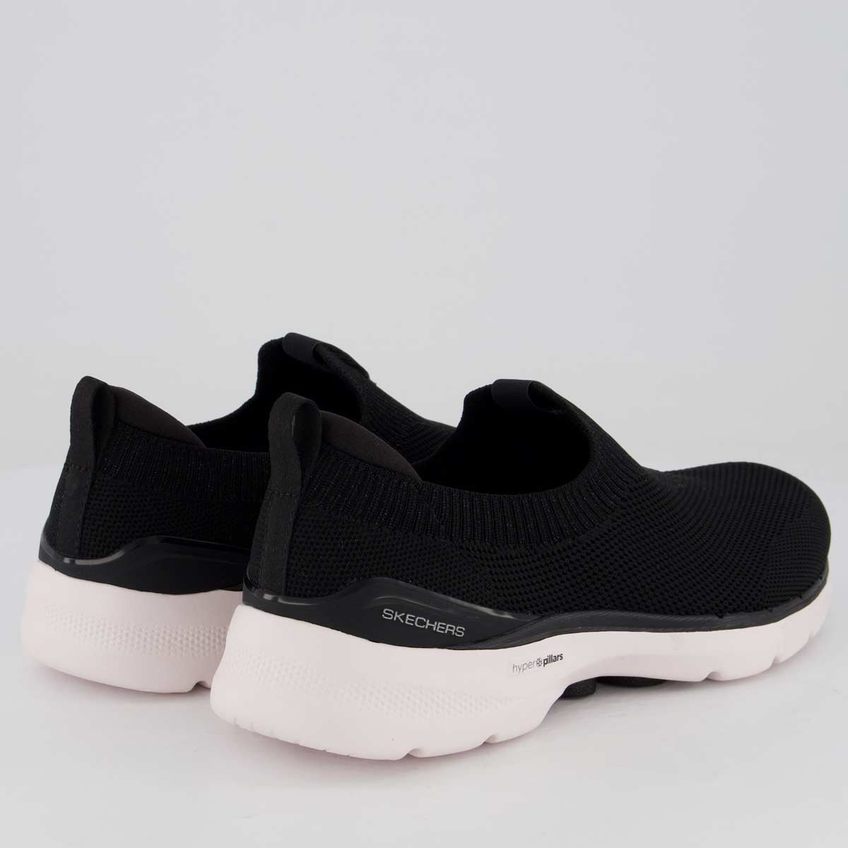 Tênis Skechers Go Walk 6 Vibrant Feminino Preto e Branco Preto/Branco 3