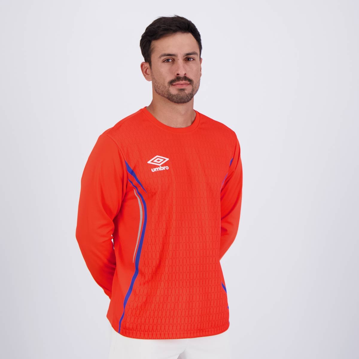Camisa Umbro Goleiro Portiere Manga Longa Laranja Laranja 2