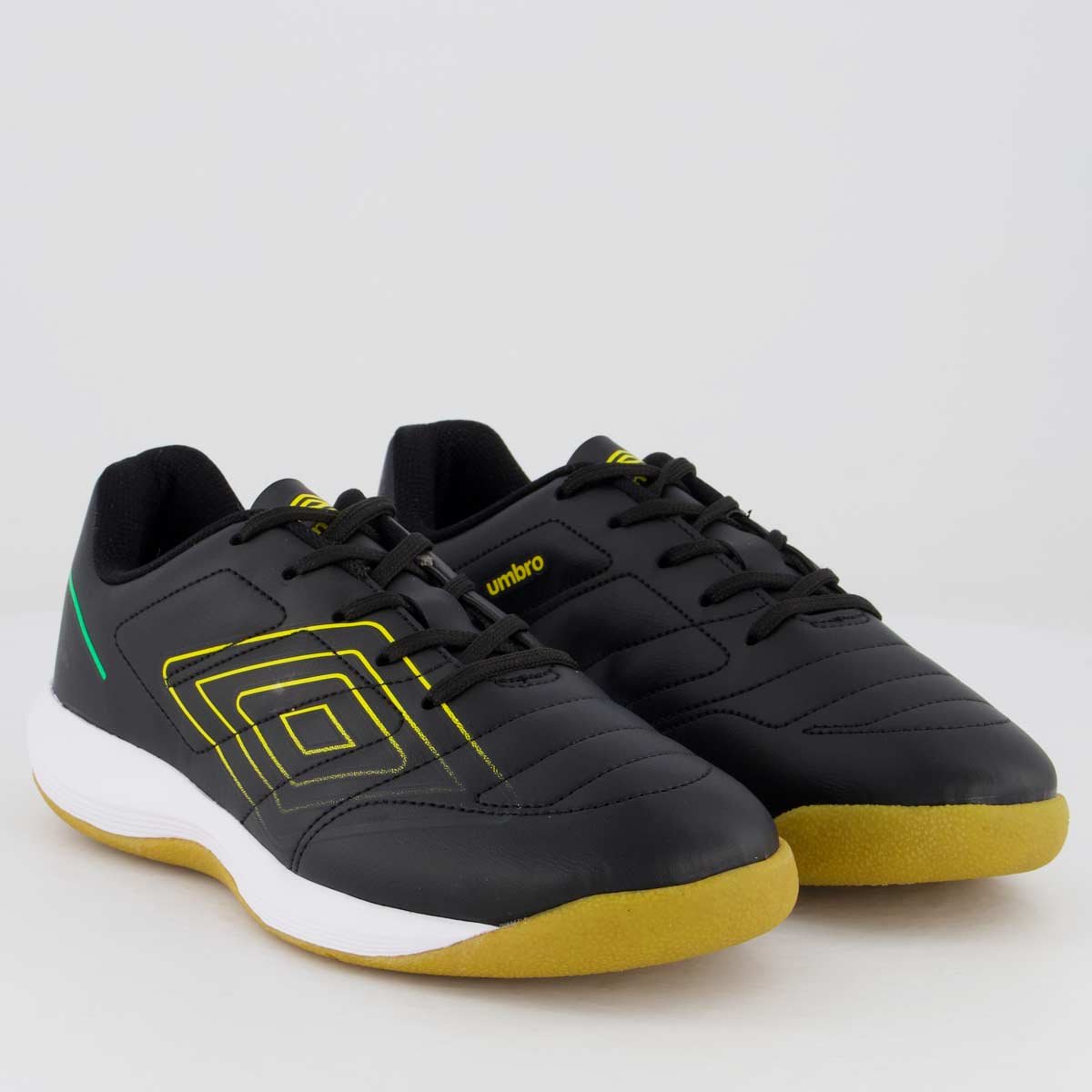 Chuteira Umbro Br Futsal Futsal Juvenil Preta e Amarela Preto/Amarelo 2