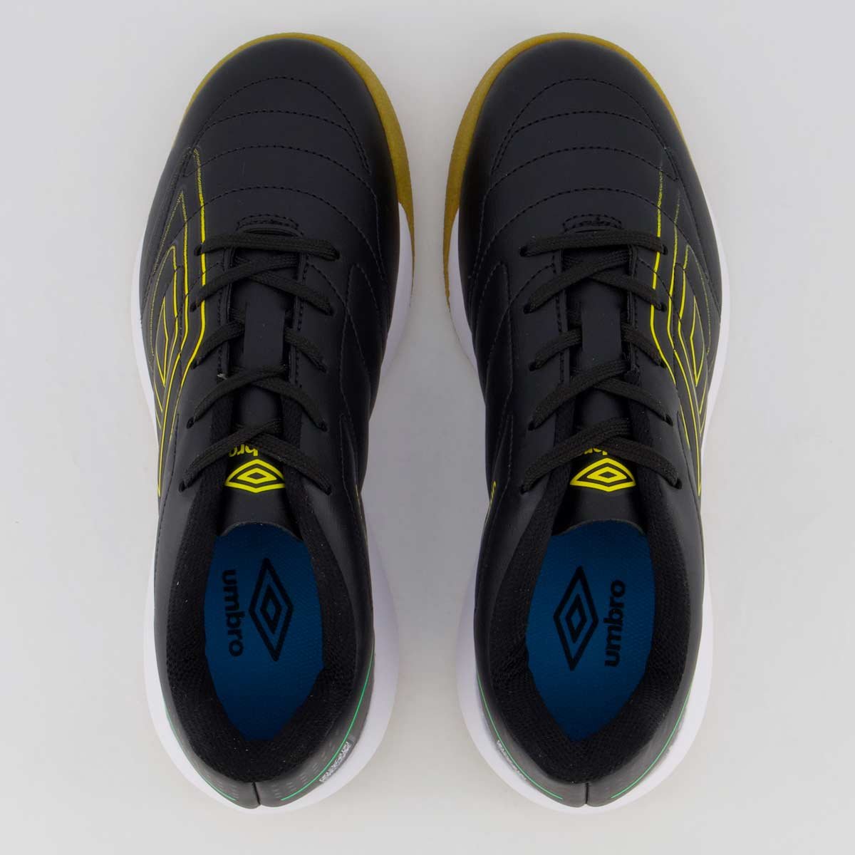 Chuteira Umbro Br Futsal Futsal Juvenil Preta e Amarela Preto/Amarelo 4