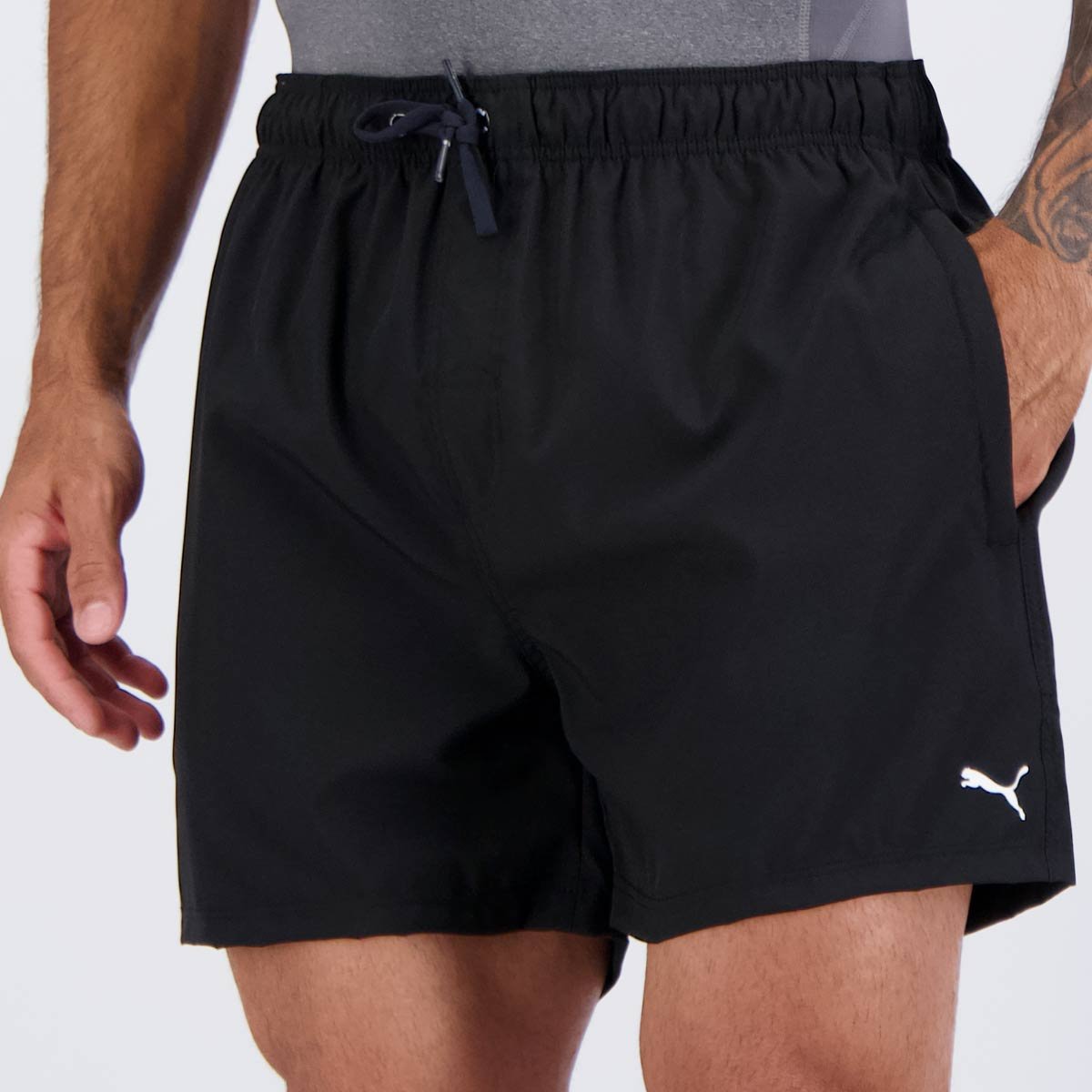Shorts Puma Board Curto Preto Preto 3