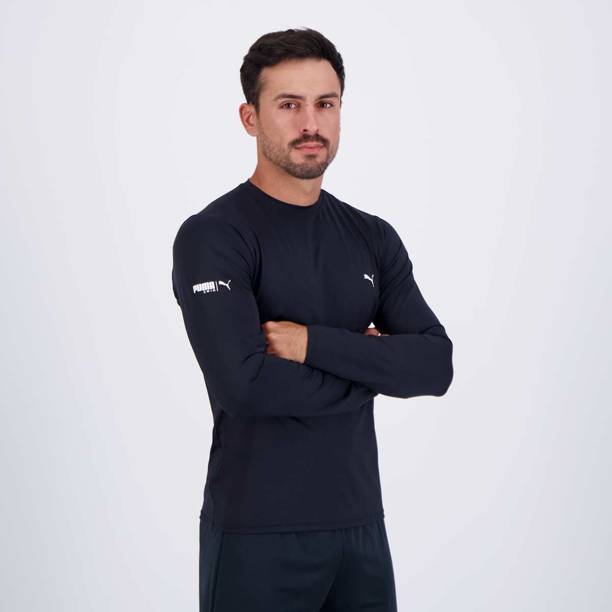 Camiseta Puma Manga Longa UV50+ Preta Preto 2