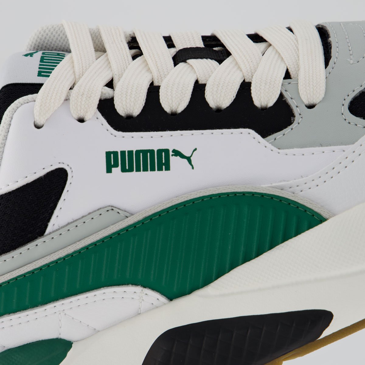 Tênis Puma X-Ray Square Branco Preto e Verde Preto/Verde/Branco