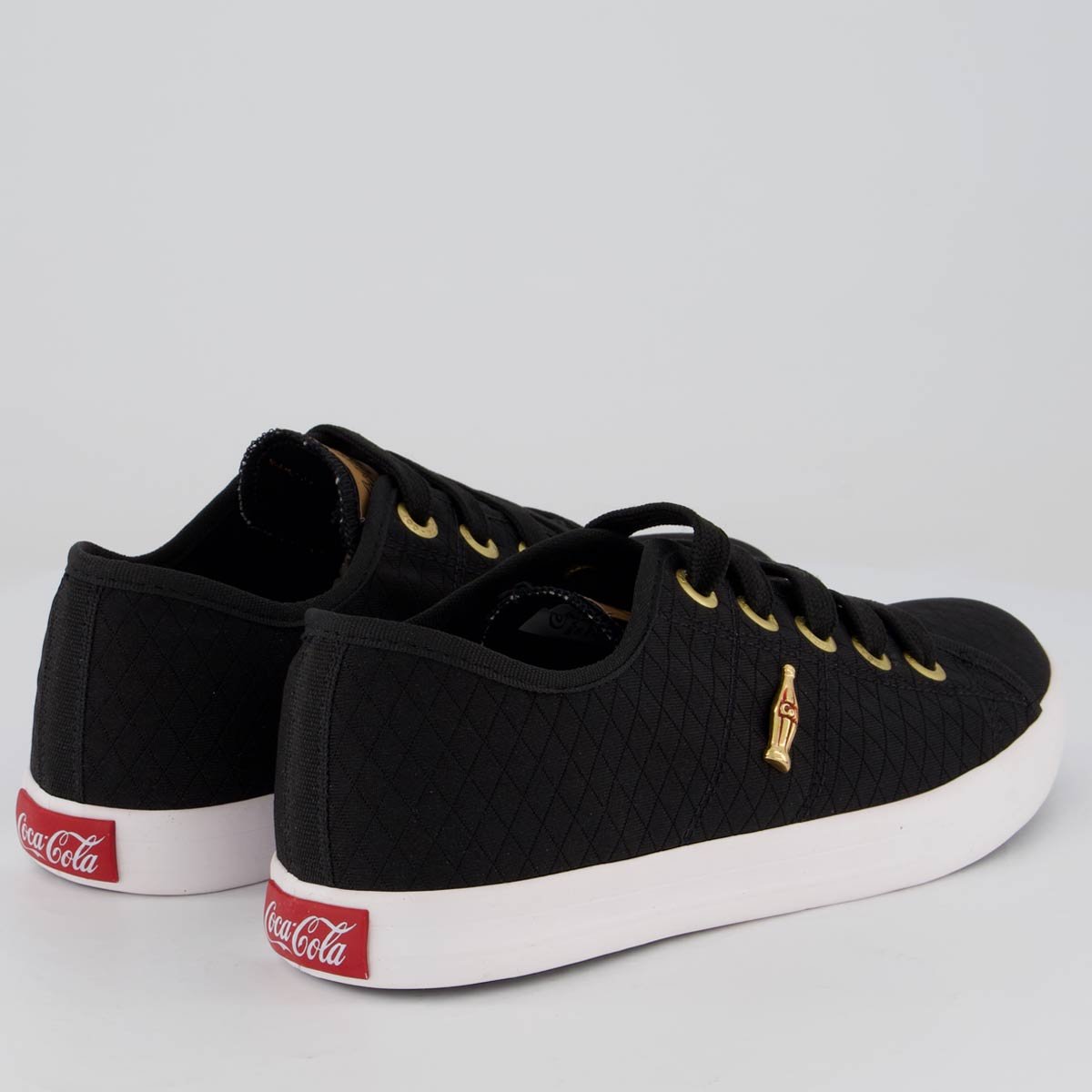Tênis Coca Cola Miami Matelassê Feminino Preto Preto 3