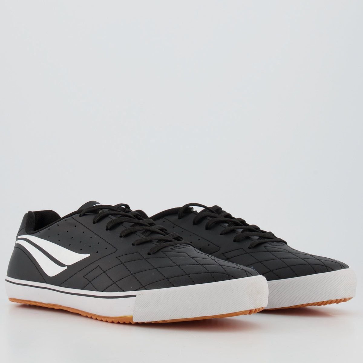 Chuteira Penalty ATF Américas IX Futsal Preta e Br Preto/Branco 2