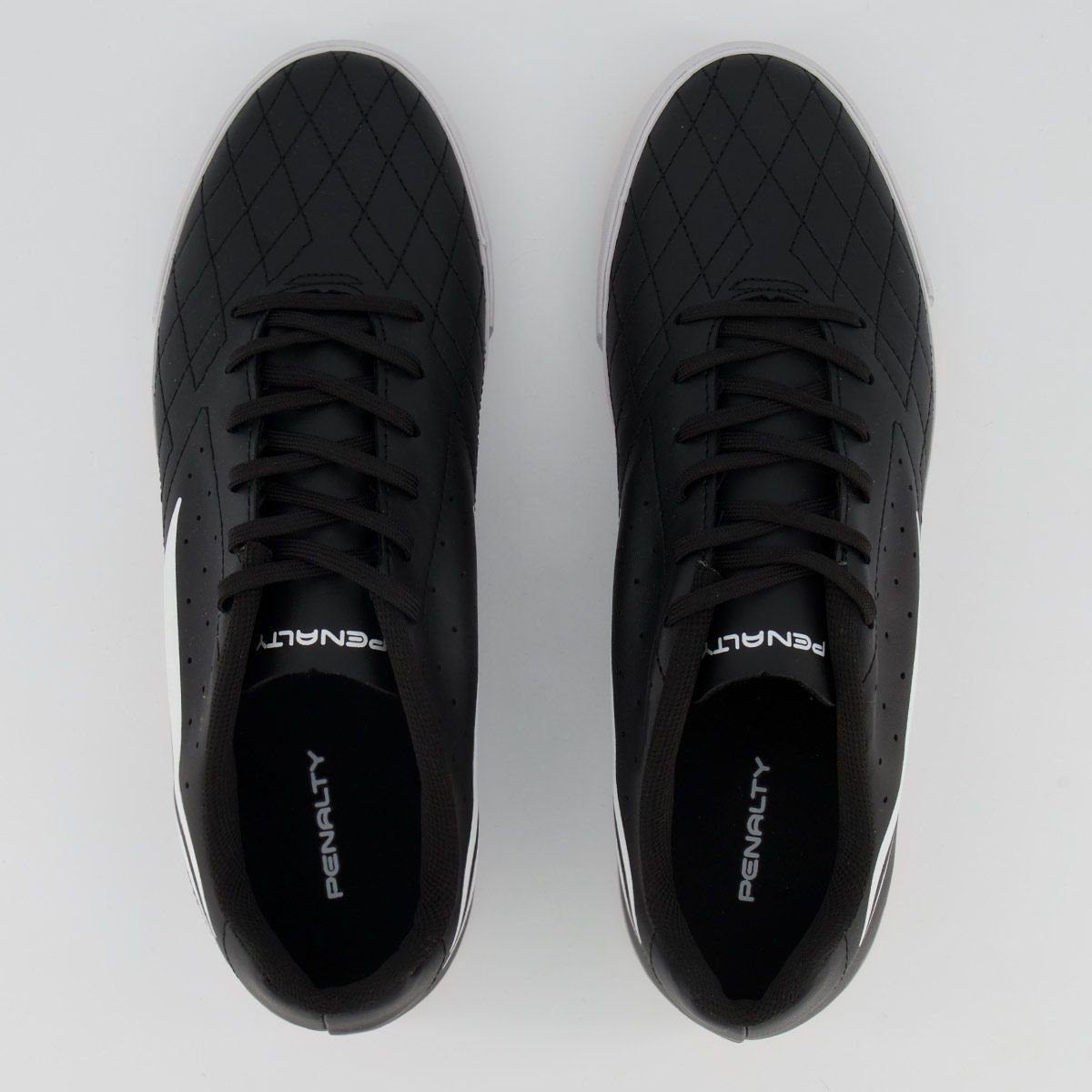 Chuteira Penalty ATF Américas IX Futsal Preta e Br Preto/Branco 4