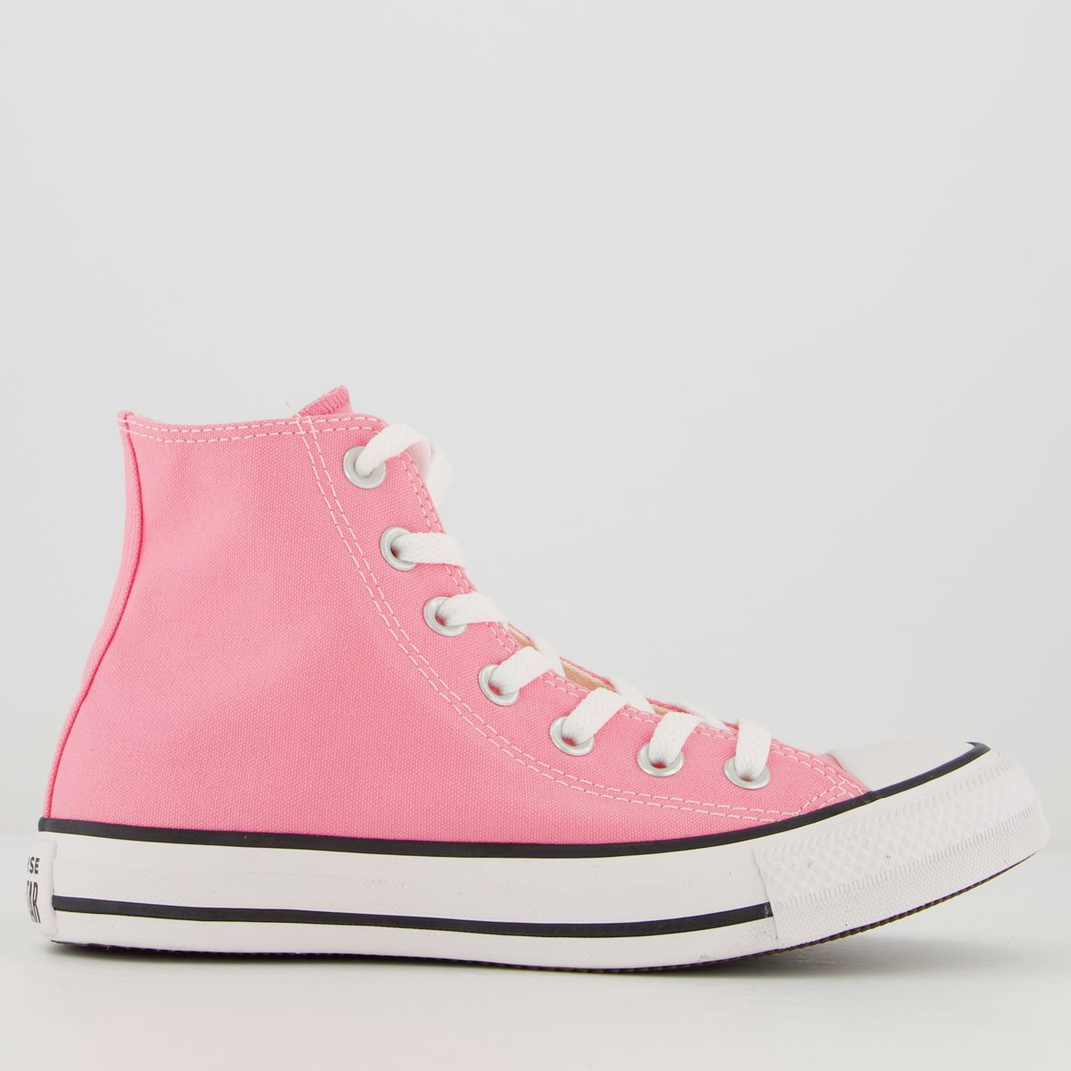 Tênis Converse All Star Chuck Taylor Feminino Cano Médio Rosa Rosa 2