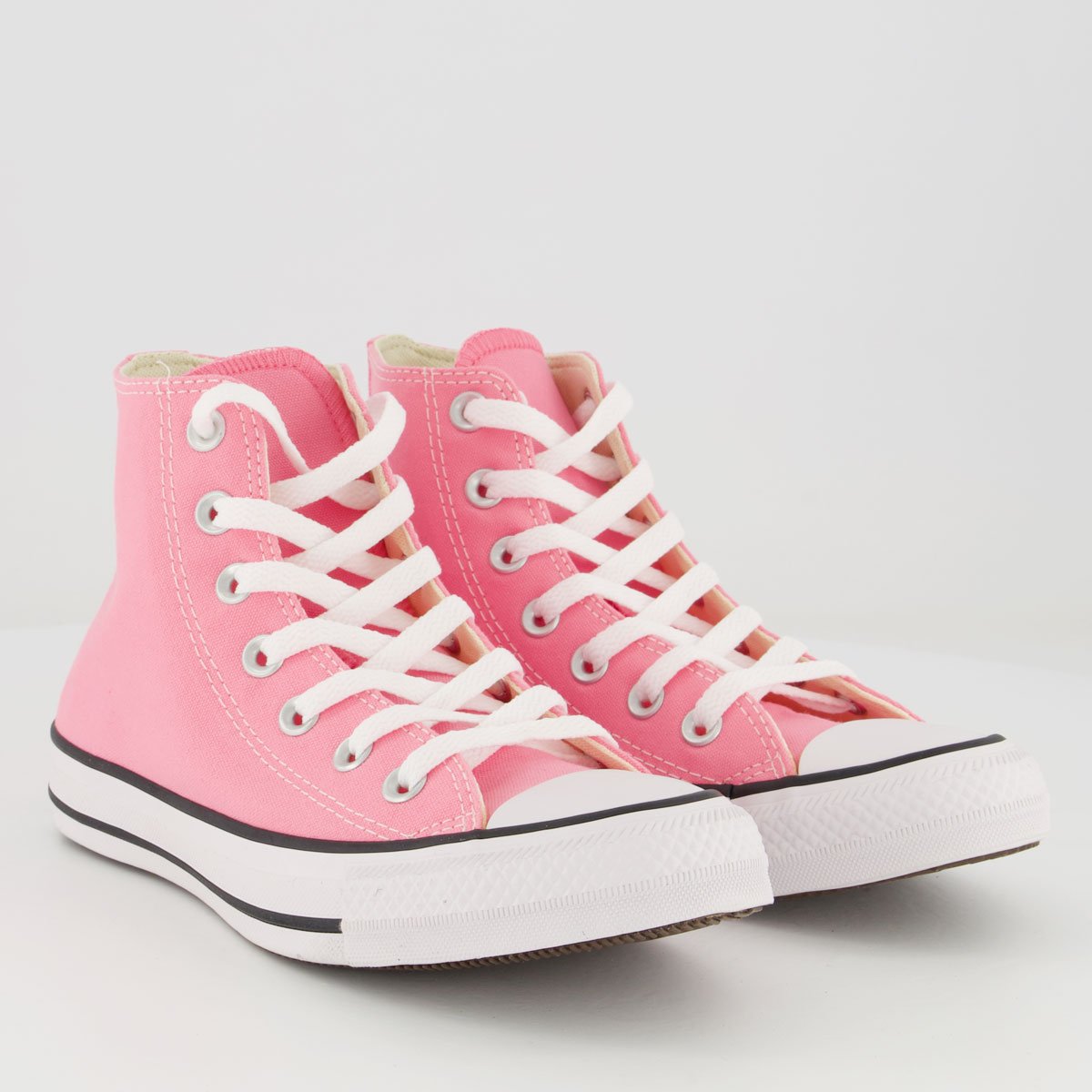 Tênis Converse All Star Chuck Taylor Feminino Cano Médio Rosa Rosa 3