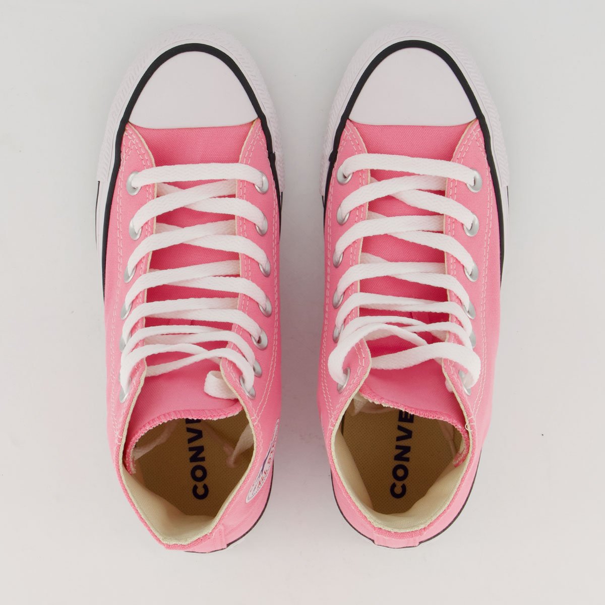Tênis Converse All Star Chuck Taylor Feminino Cano Médio Rosa Rosa 5