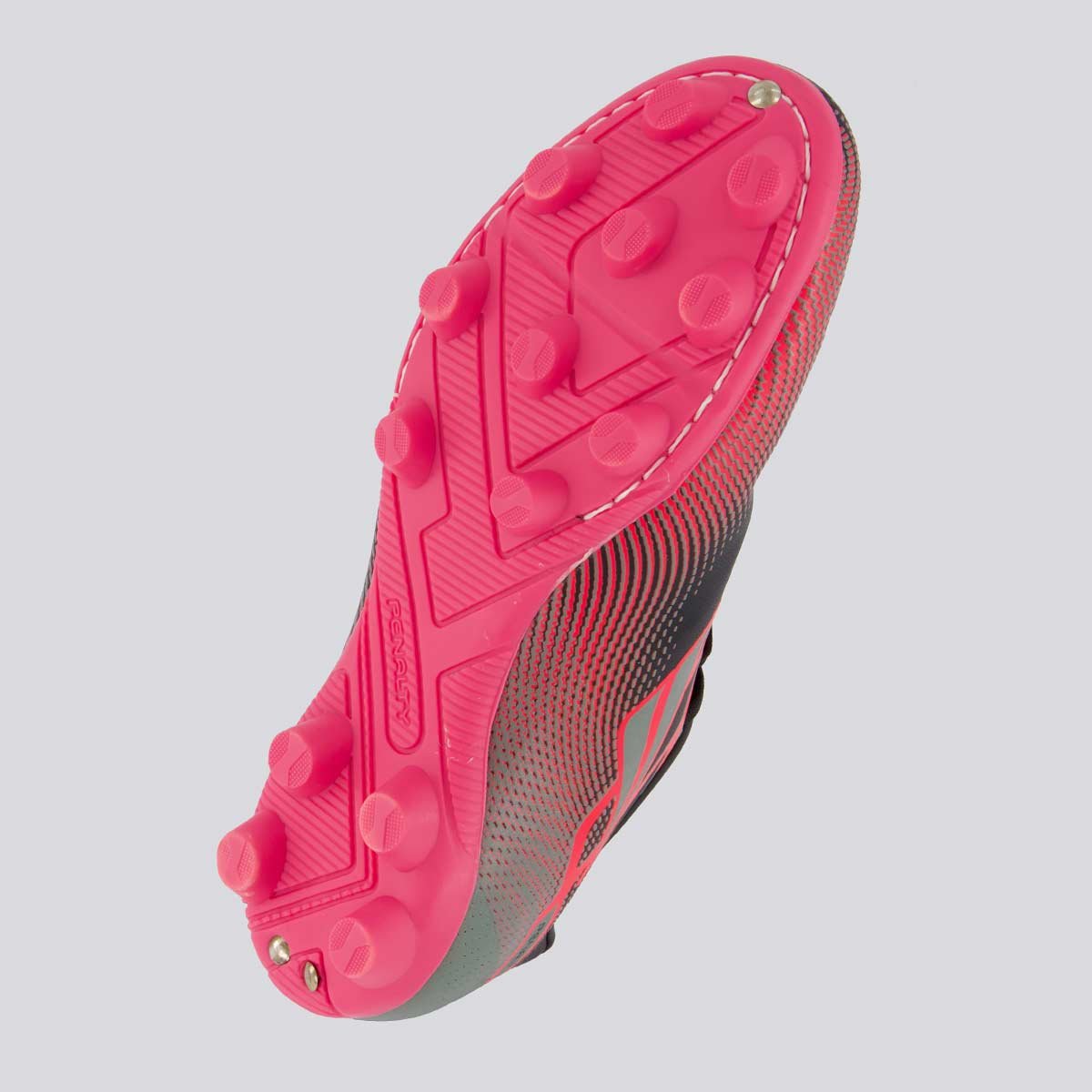 Chuteira Penalty Digital Y-1 Campo Preta e Rosa Preto/Rosa 5