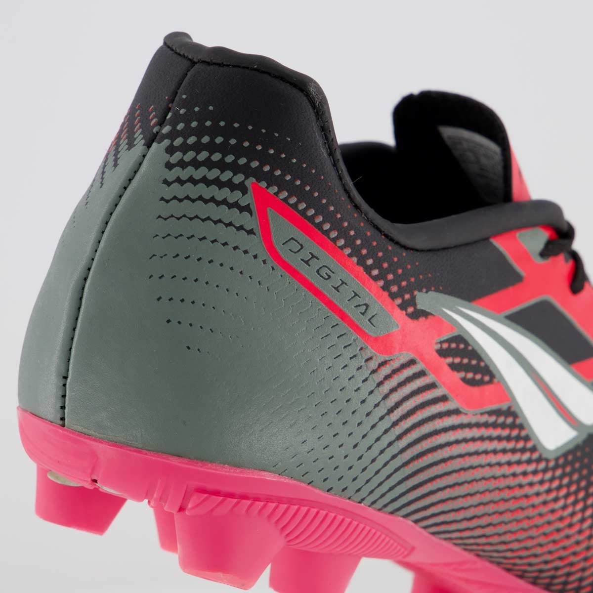 Chuteira Penalty Digital Y-1 Campo Preta e Rosa Preto/Rosa 6
