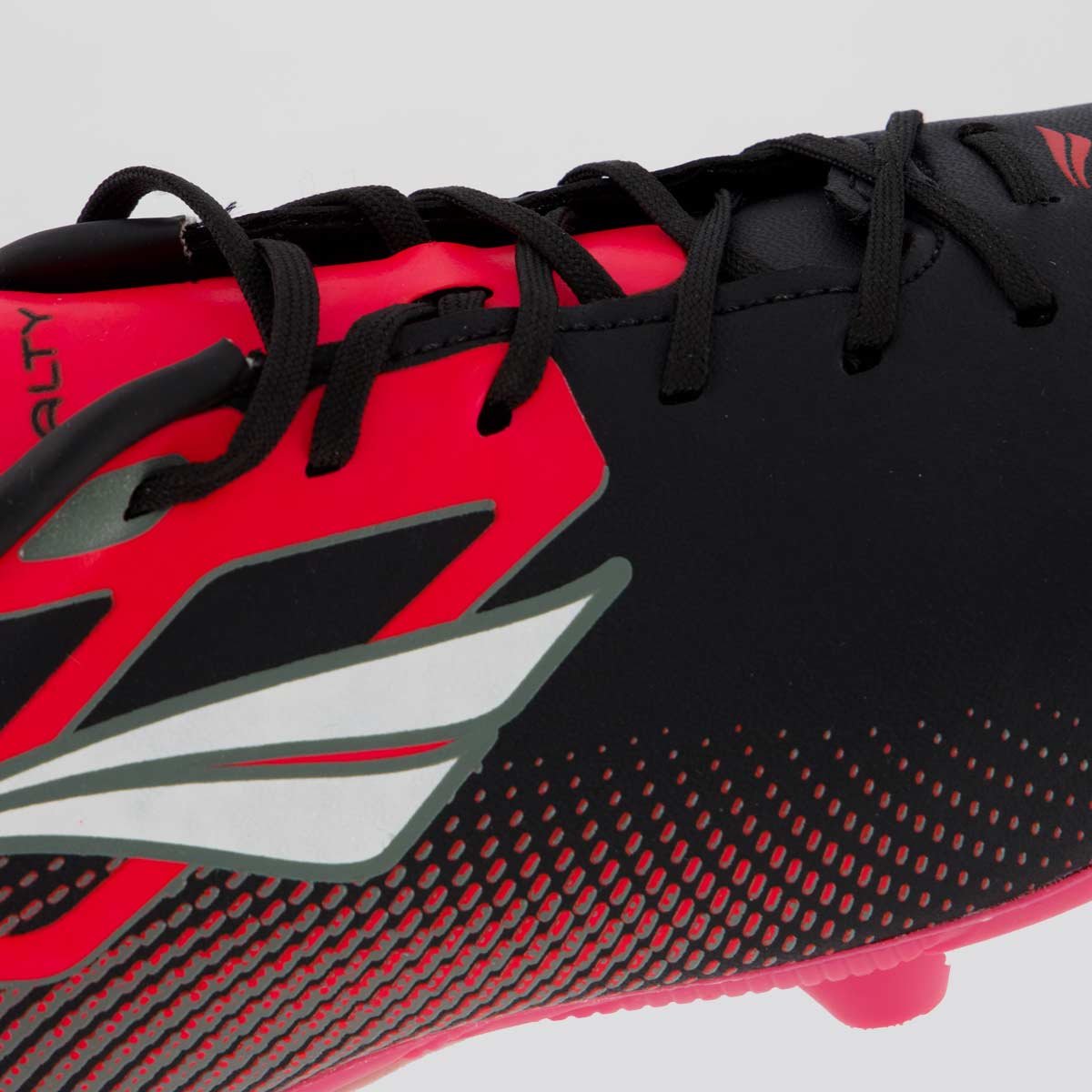 Chuteira Penalty Digital Y-1 Campo Preta e Rosa Preto/Rosa 7