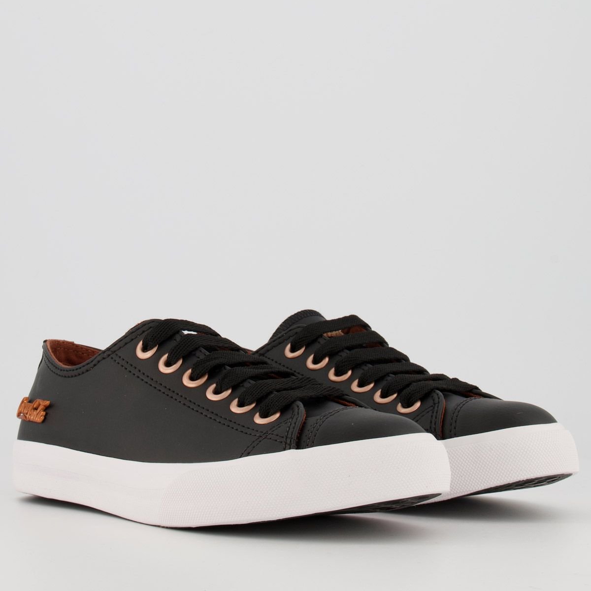 Tênis Coca Cola Basket Floater Low Feminino Preto e Cobre Preto/Marrom 2