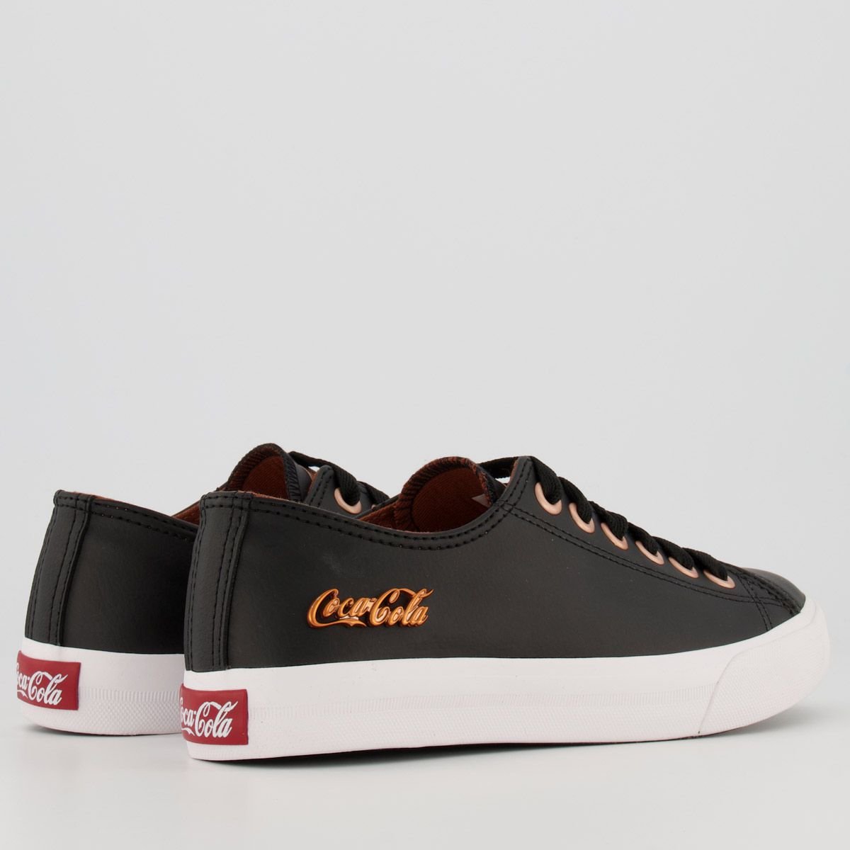 Tênis Coca Cola Basket Floater Low Feminino Preto e Cobre Preto/Marrom 3