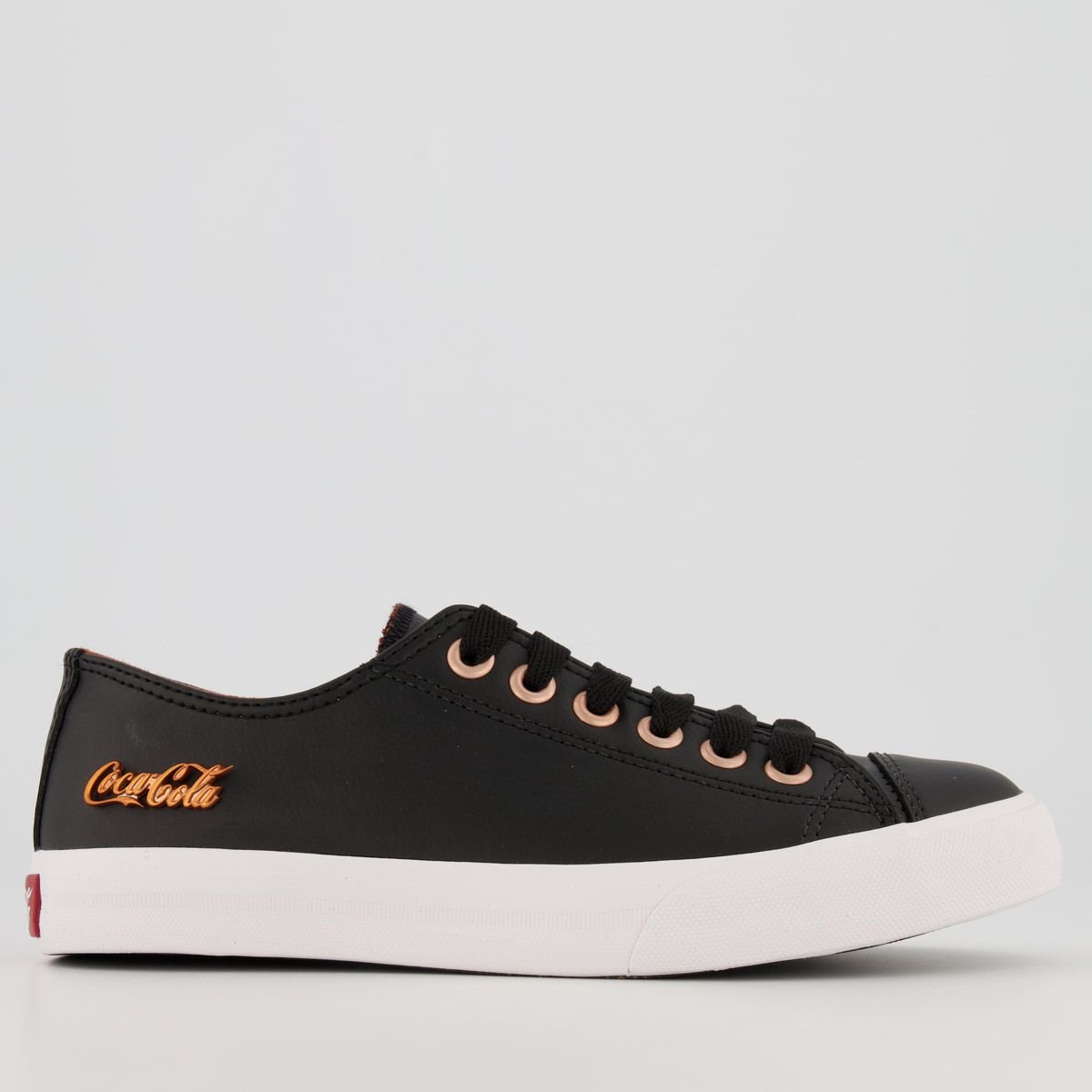 Tênis Coca Cola Basket Floater Low Feminino Preto e Cobre Preto/Marrom 1