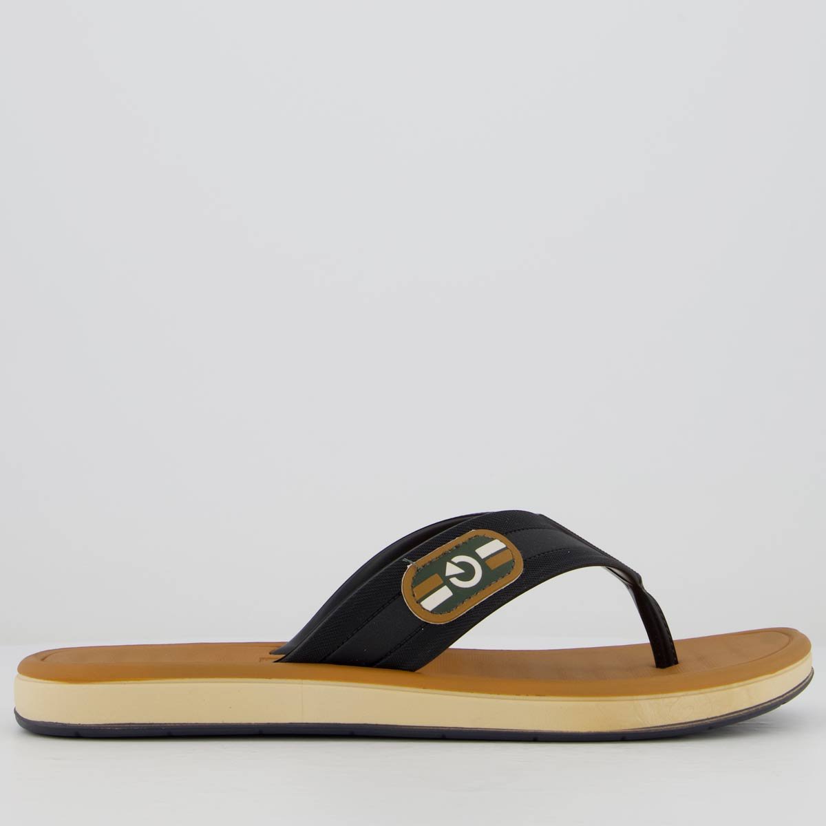 Chinelo Cartago Paris II Marrom e Preto Marrom/Preto 2