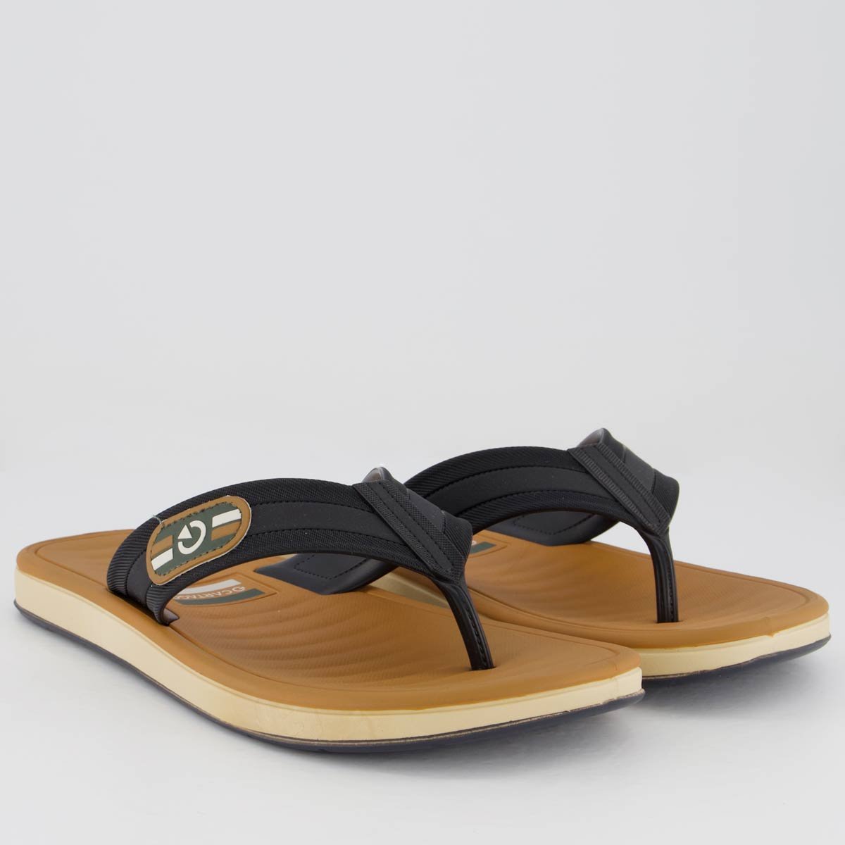 Chinelo Cartago Paris II Marrom e Preto Marrom/Preto 3