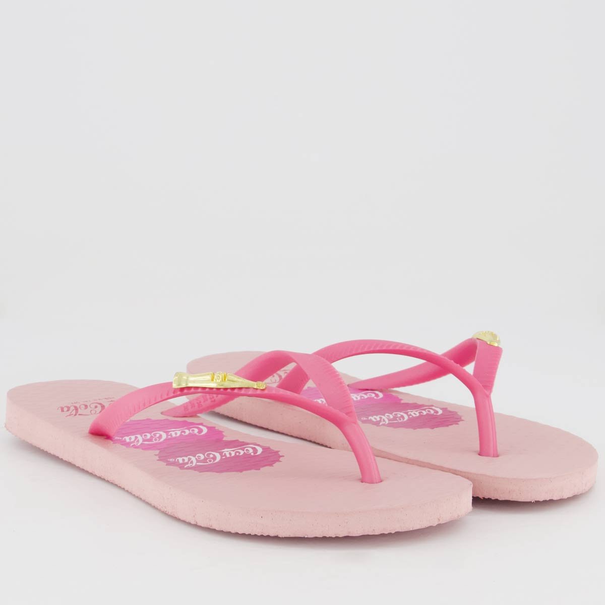 Chinelo Coca Cola Hampton Feminino Rosa Rosa 3