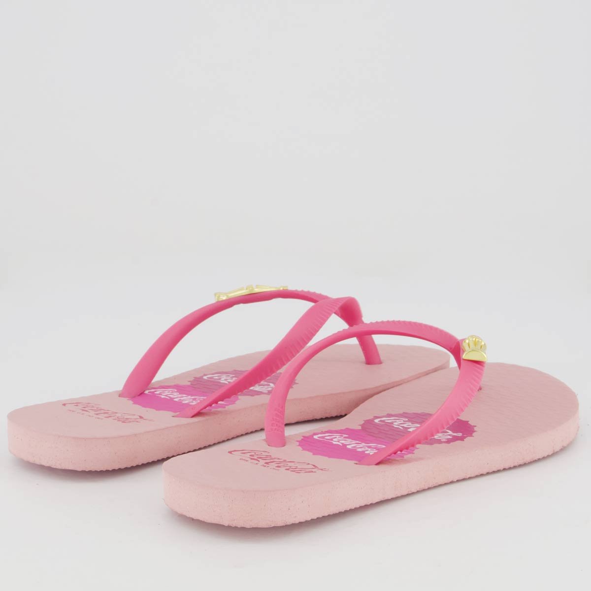 Chinelo Coca Cola Hampton Feminino Rosa Rosa 4