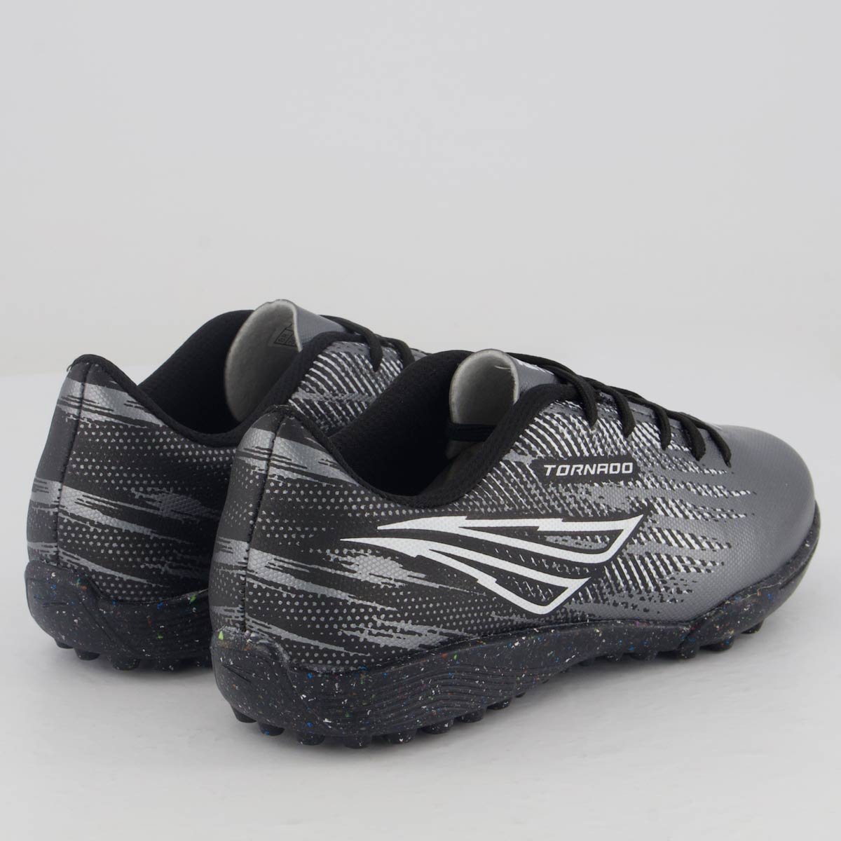 Chuteira Penalty Tornado Society Juvenil Preto e Prata Preto/Prata 3