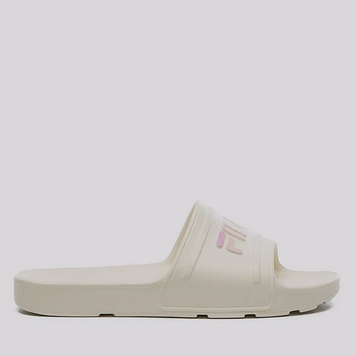 Chinelo Fila Sleek Slide Feminino Off White e Rosa Branco/Rosa 2