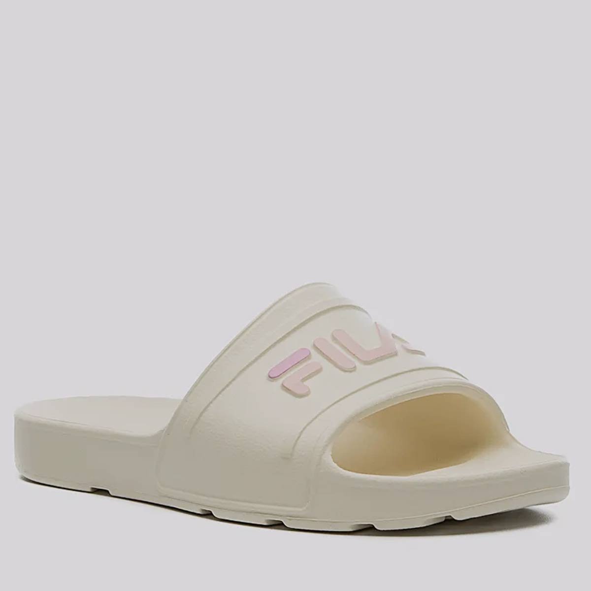 Chinelo Fila Sleek Slide Feminino Off White e Rosa Branco/Rosa 3