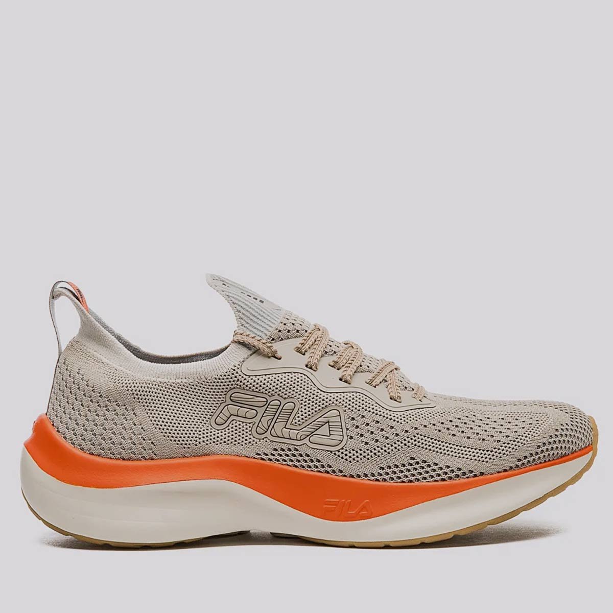 Tênis Fila GO Trainer Bege e Laranja