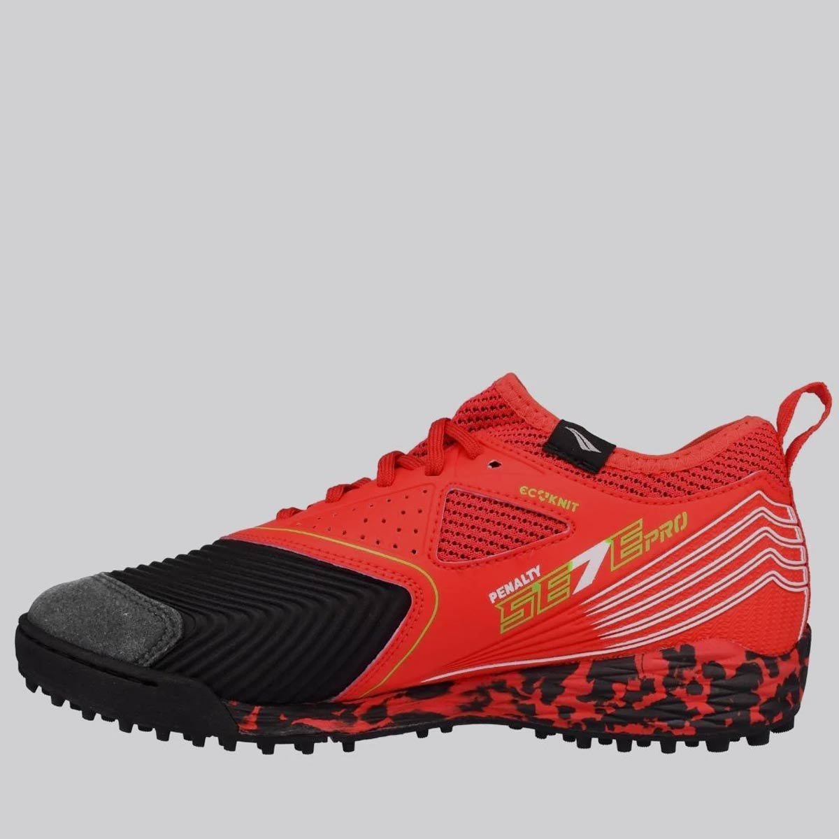 Chuteira Penalty Se7e Pro Molix Y-1 Society Vermelha e Preta Vermelho/Preto 2