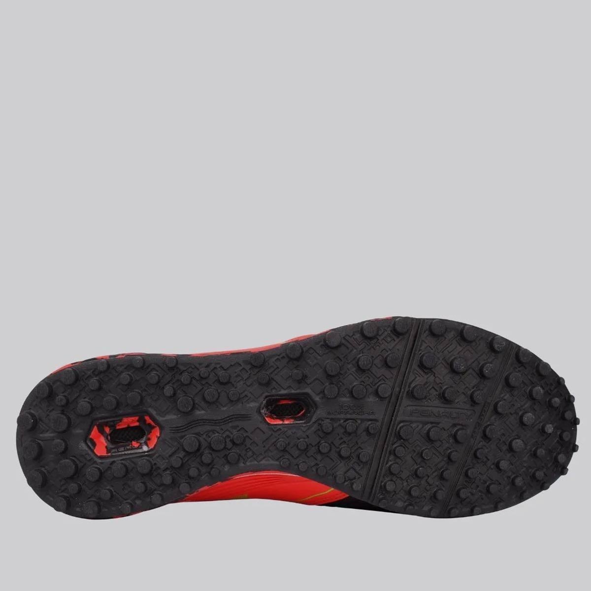 Chuteira Penalty Se7e Pro Molix Y-1 Society Vermelha e Preta Vermelho/Preto 4