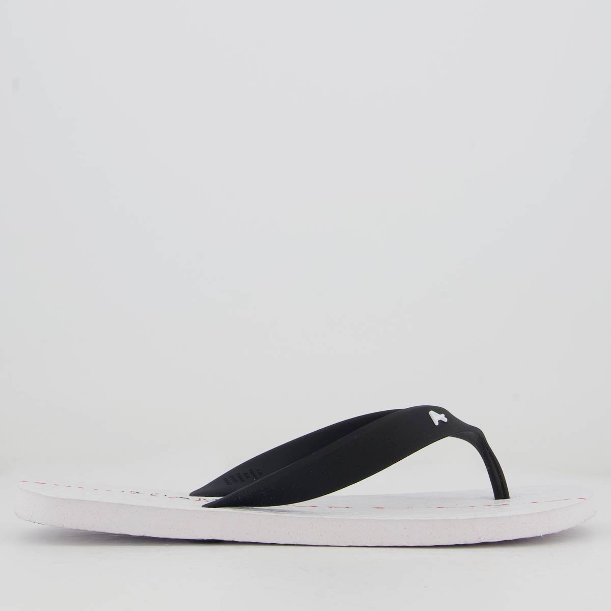 Chinelo Aramis Logo Branco e Preto Preto/Branco 2
