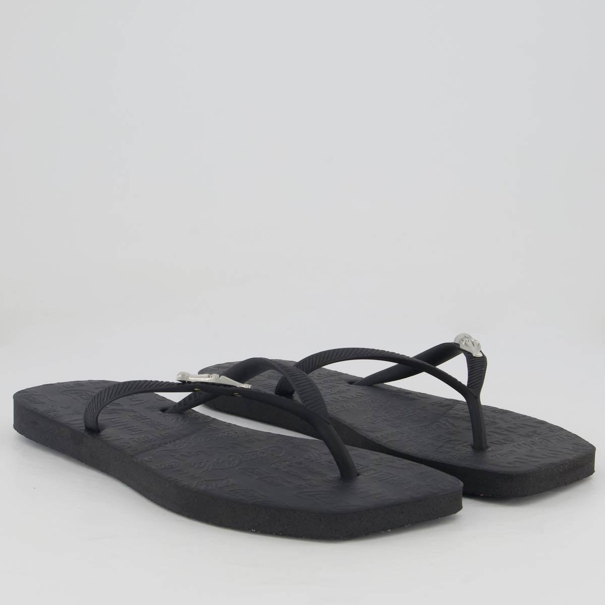 Chinelo Coca Cola Square Shine Feminino Preto Preto 3