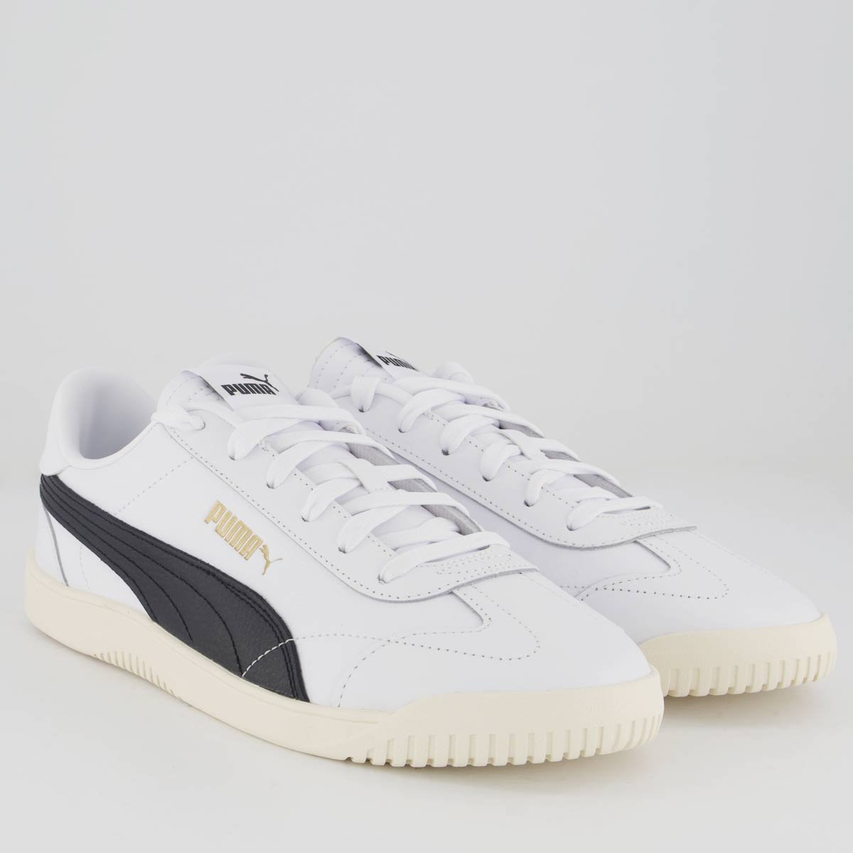 Tênis Puma Club 5V5 Branco e Preto Branco/Preto 2