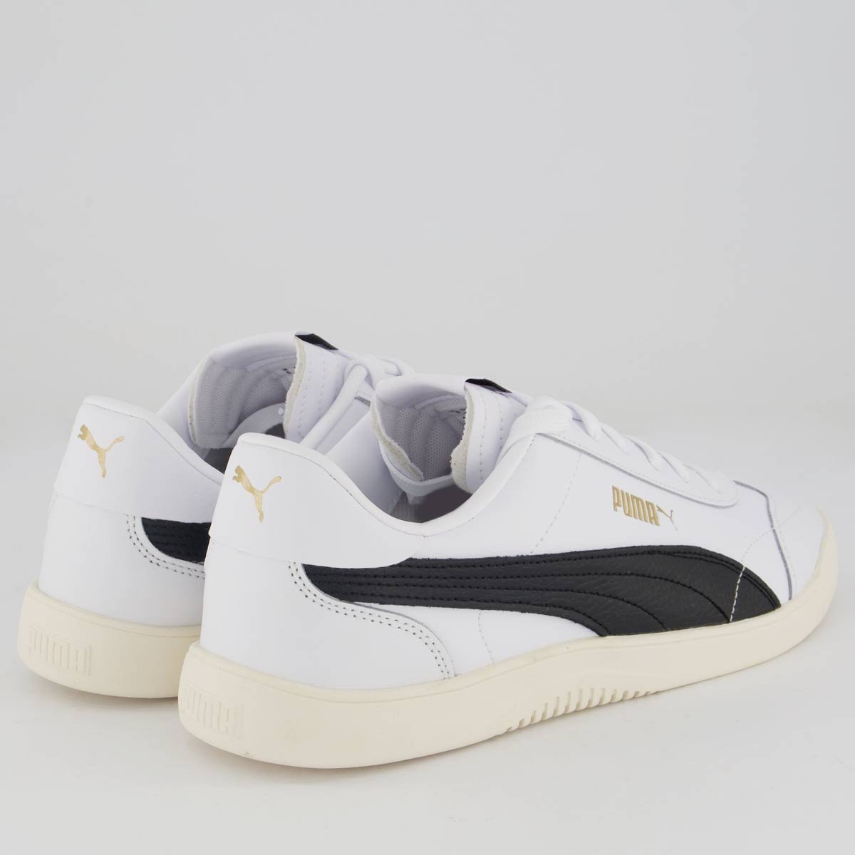 Tênis Puma Club 5V5 Branco e Preto Branco/Preto 3