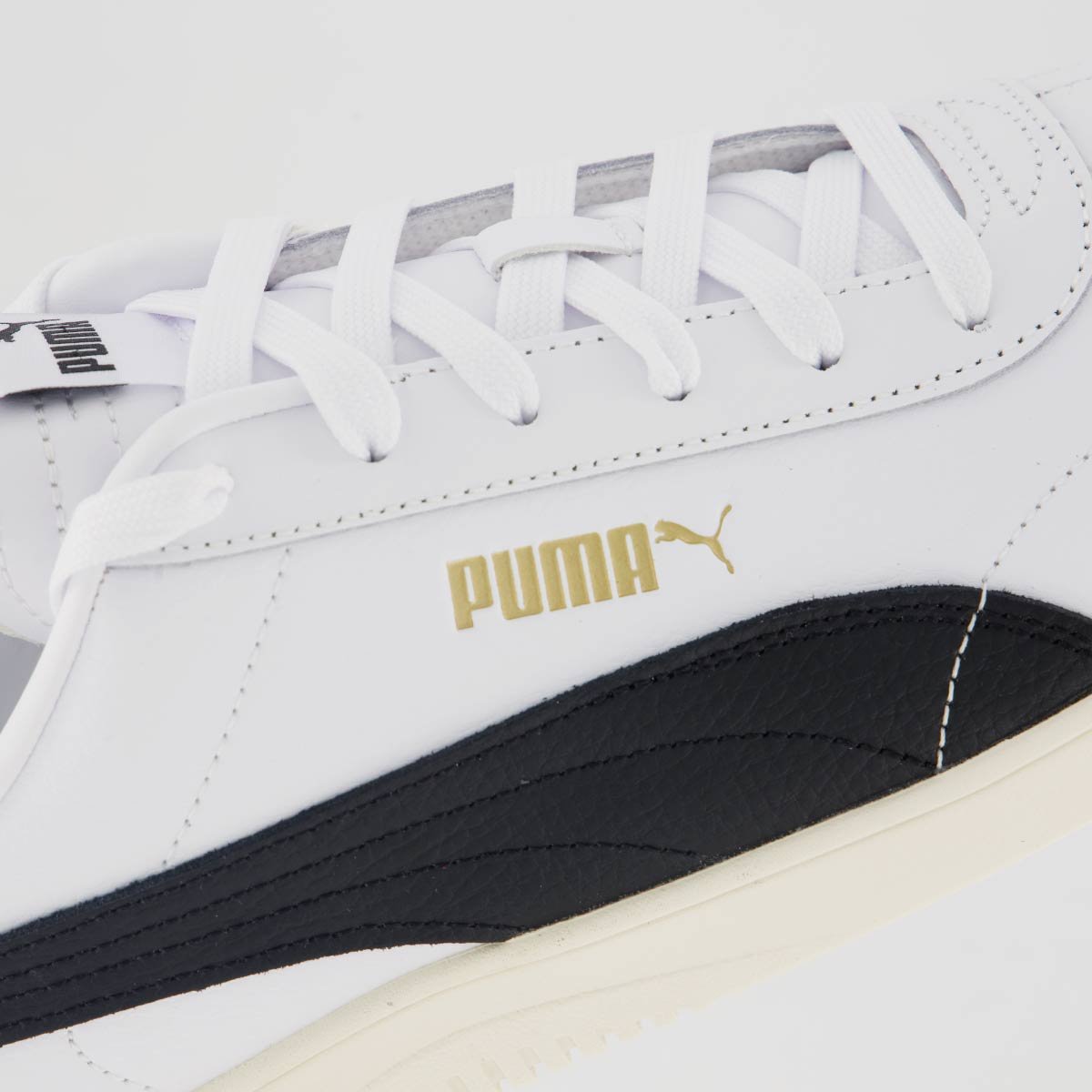 Tênis Puma Club 5V5 Branco e Preto Branco/Preto 7