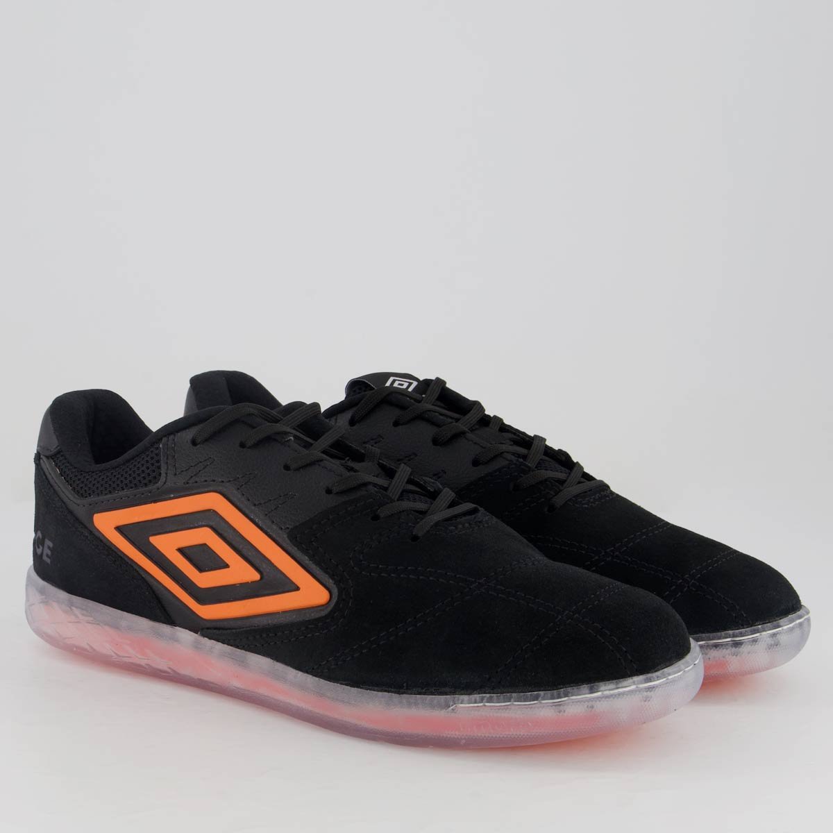 Chuteira Umbro Pro Challenge Futsal Preta e Laranja Preto/Laranja 2