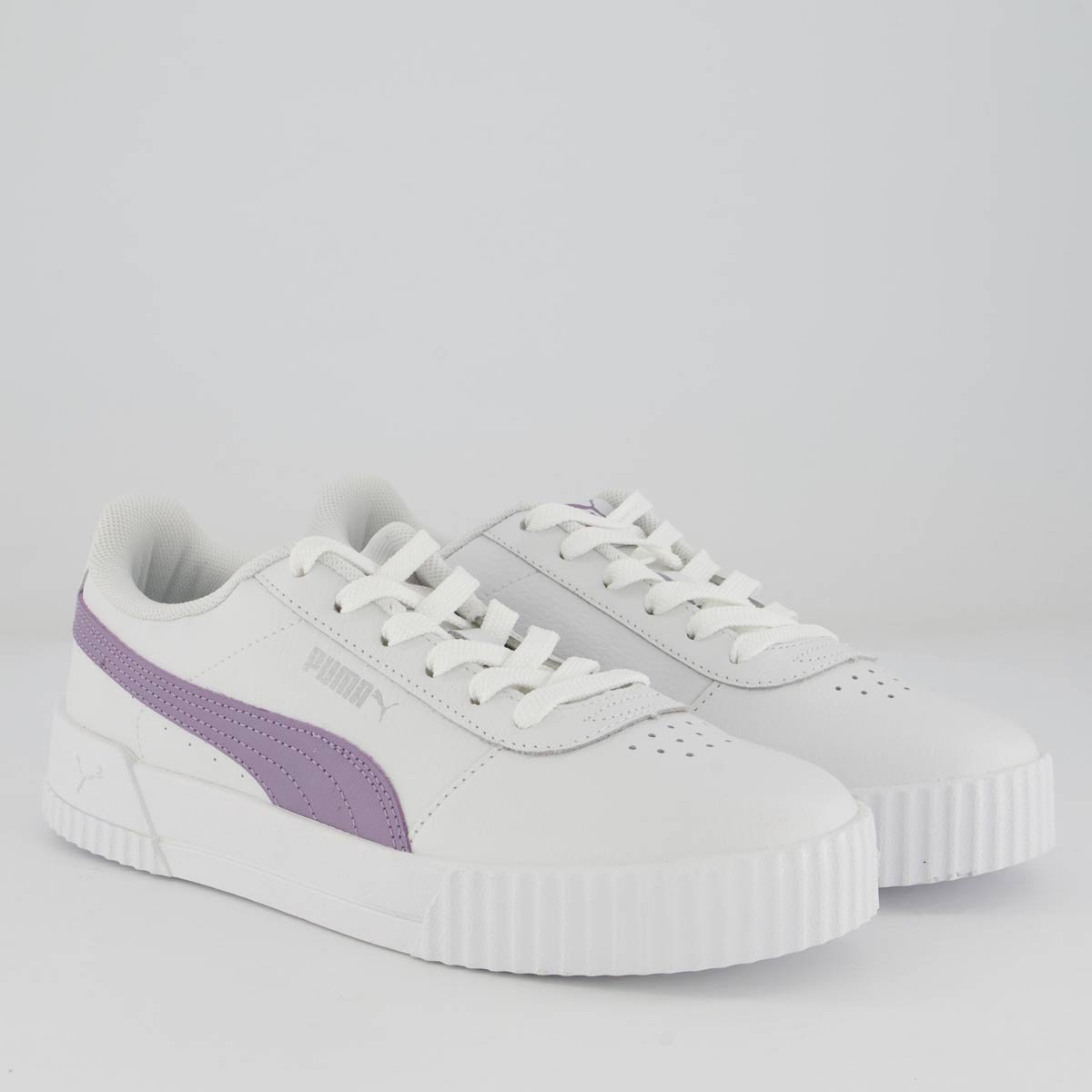 Tênis Puma Carina BDP Feminino Branco e Lilás Branco/Roxo 2