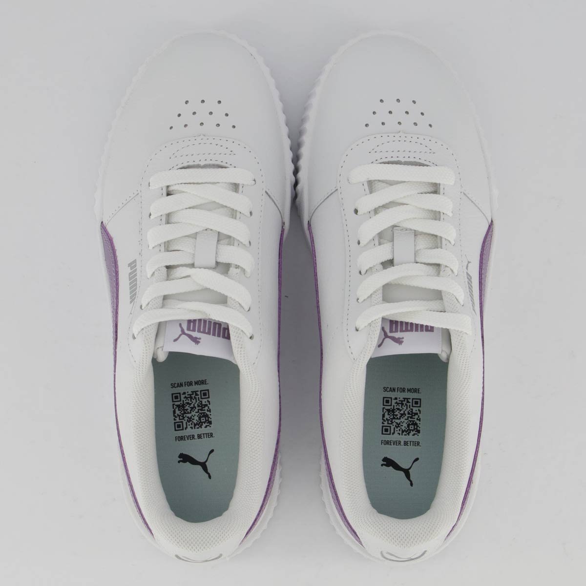 Tênis Puma Carina BDP Feminino Branco e Lilás Branco/Roxo 4