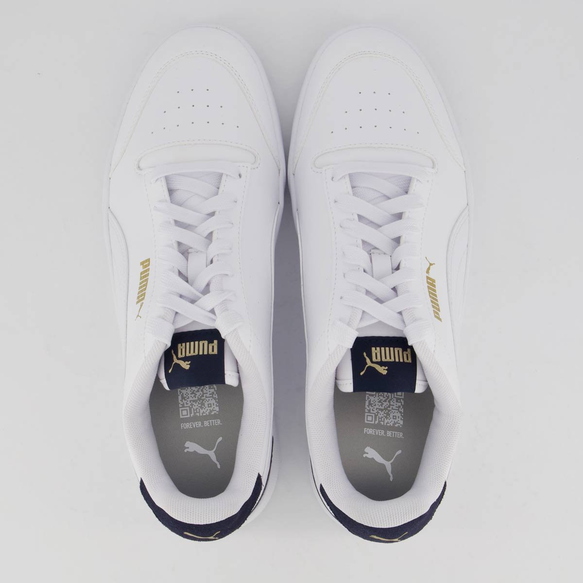 Tênis Puma Shuffle Branco e Dourado Branco/Dourado 4