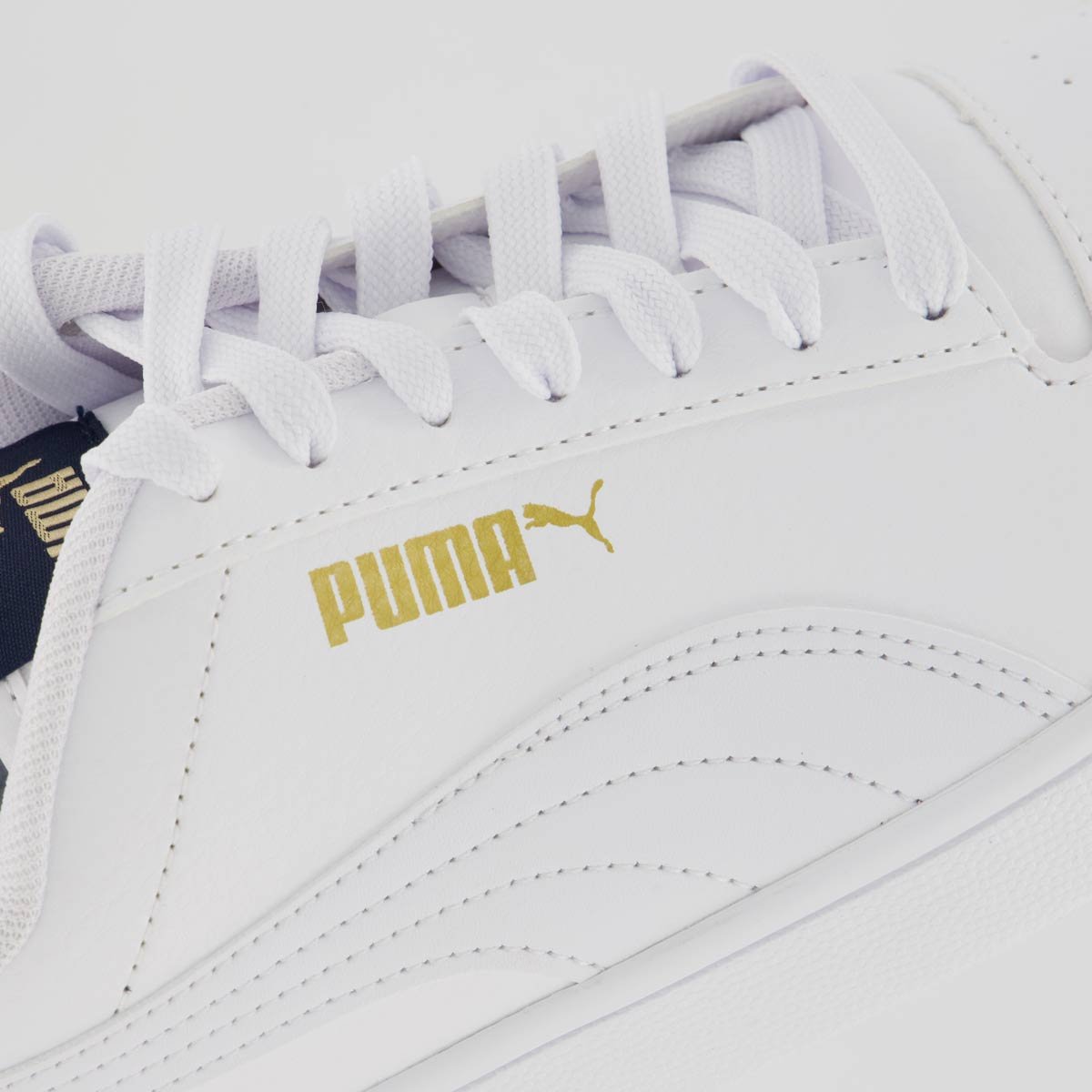 Tênis Puma Shuffle Branco e Dourado Branco/Dourado 7