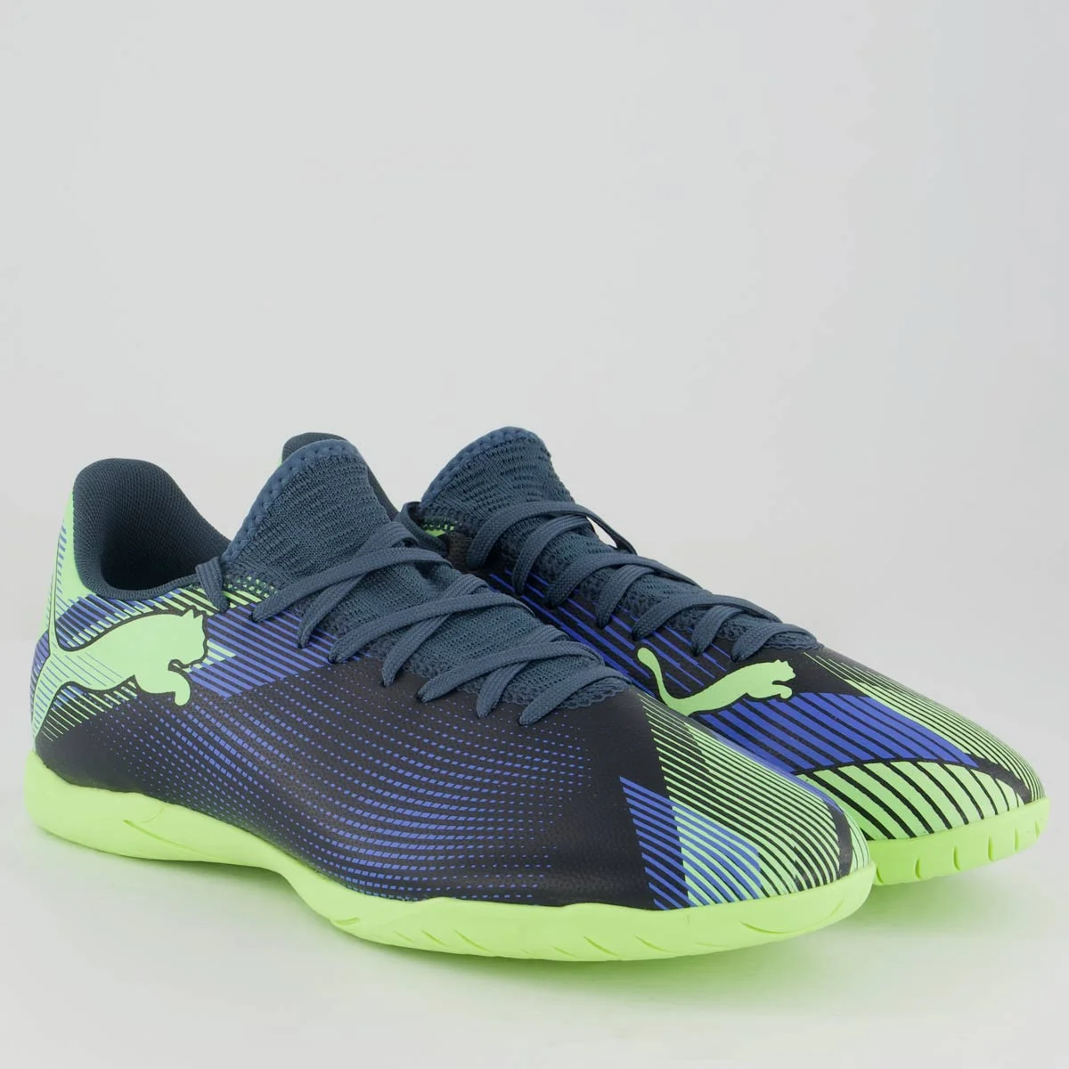 Chuteira Puma Future 7 Play IT Futsal Preta e Verde Preto/Verde 2