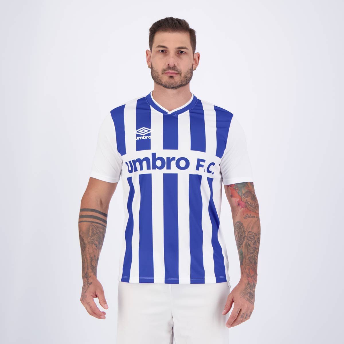 Camisa Umbro Sponsor Branca e Azul